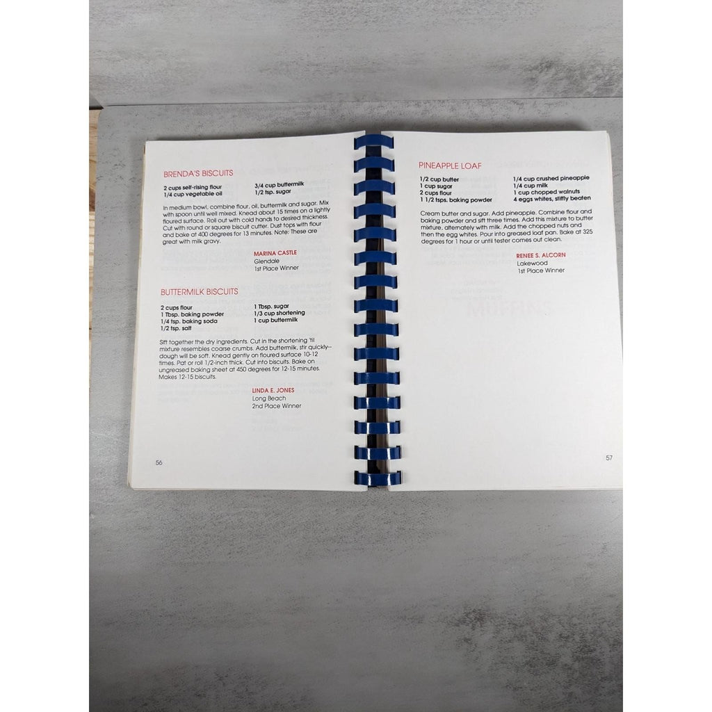 1989 LA County Fair Cookbook Award Winning Recipes Spiral Bound