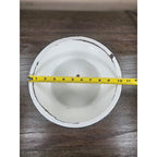 Vintage White Enamel Wash Basin Bowl Black Rim Rustic Farmhouse
