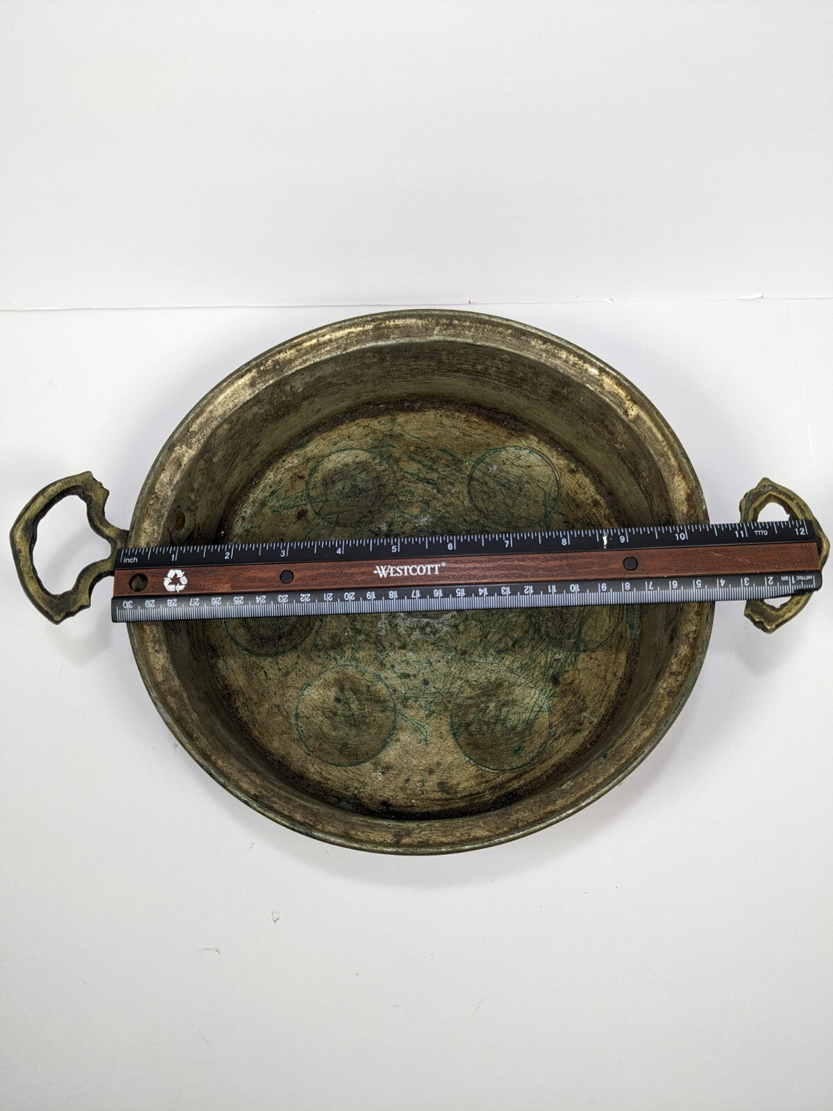 Vintage French Copper-Plated 7-Slot Egg Poacher/Escargot Pan With Worn Patina &