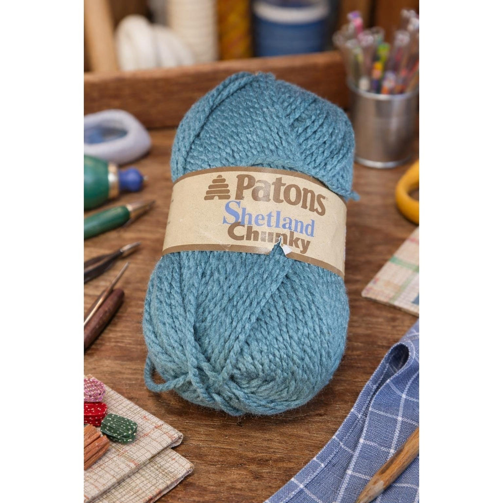 Patons Shetland Chunky Soft Teal Yarn 100g Wool Acrylic Canada