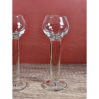 Vintage Crystal Liqueur Shot Glasses Set of 3 Pillar Stem Barware