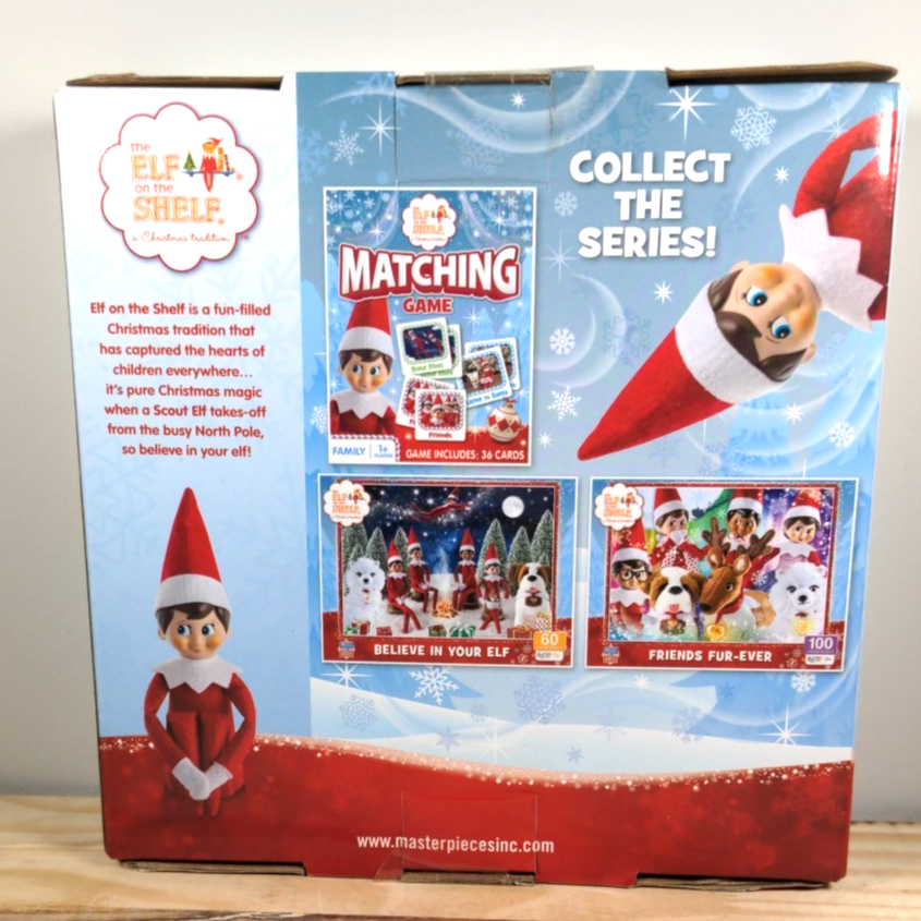 New MasterPieces  Elf On The Shelf 4-Pack 100 Piece Kids Christmas Puzzle