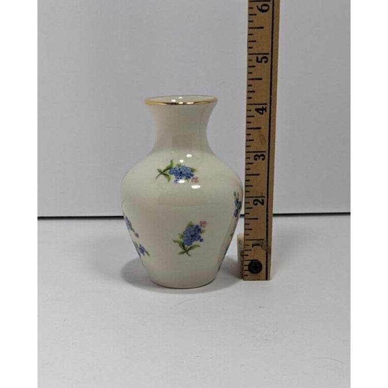 Vintage Holley Ross Vase 22K Gold Trim Porcelain 4.5 Inch