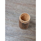 Antique Cork Cylinder Box Primitive Small Lidded Container 3.5"