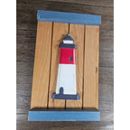 Rustic Wooden Lighthouse Wall Decor Nautical Coastal Accent 12 x 7.5