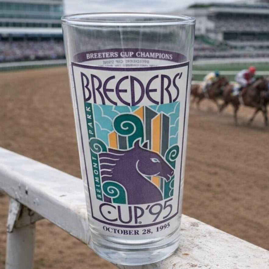 Breeders Cup Glass Belmont Park Libbey Racing Collectible 1995