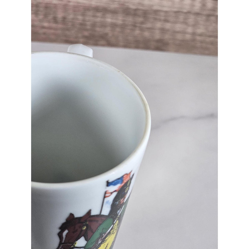 Vintage Fred Roberts Colonial Soldiers Mug Revolutionary War Footed Cup