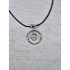 Vintage Peace Symbol Pendant Necklace Silver Tone Boho Jewelry