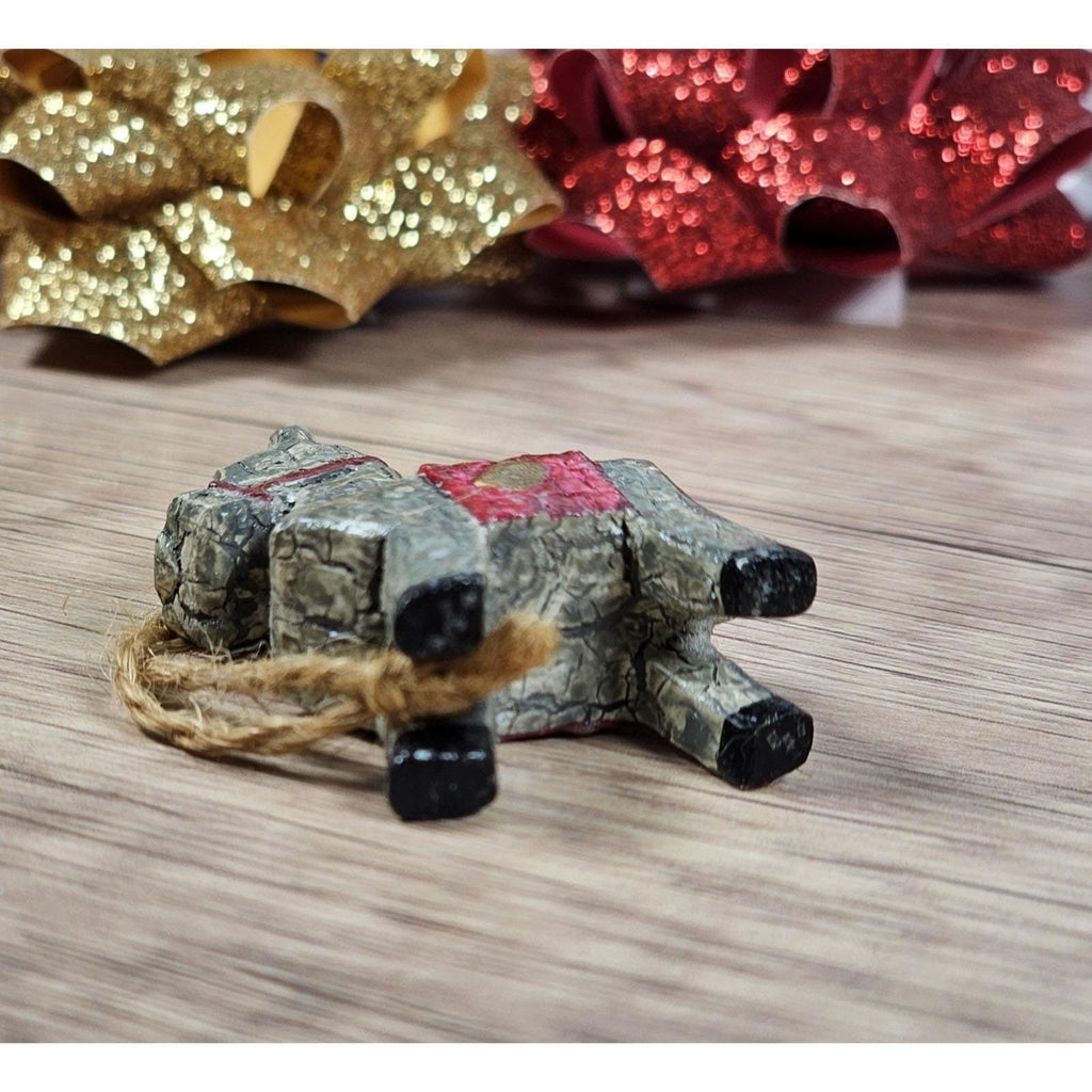 Nativity Ornaments Wiseman Horse Sheep Hand Painted Set of 3