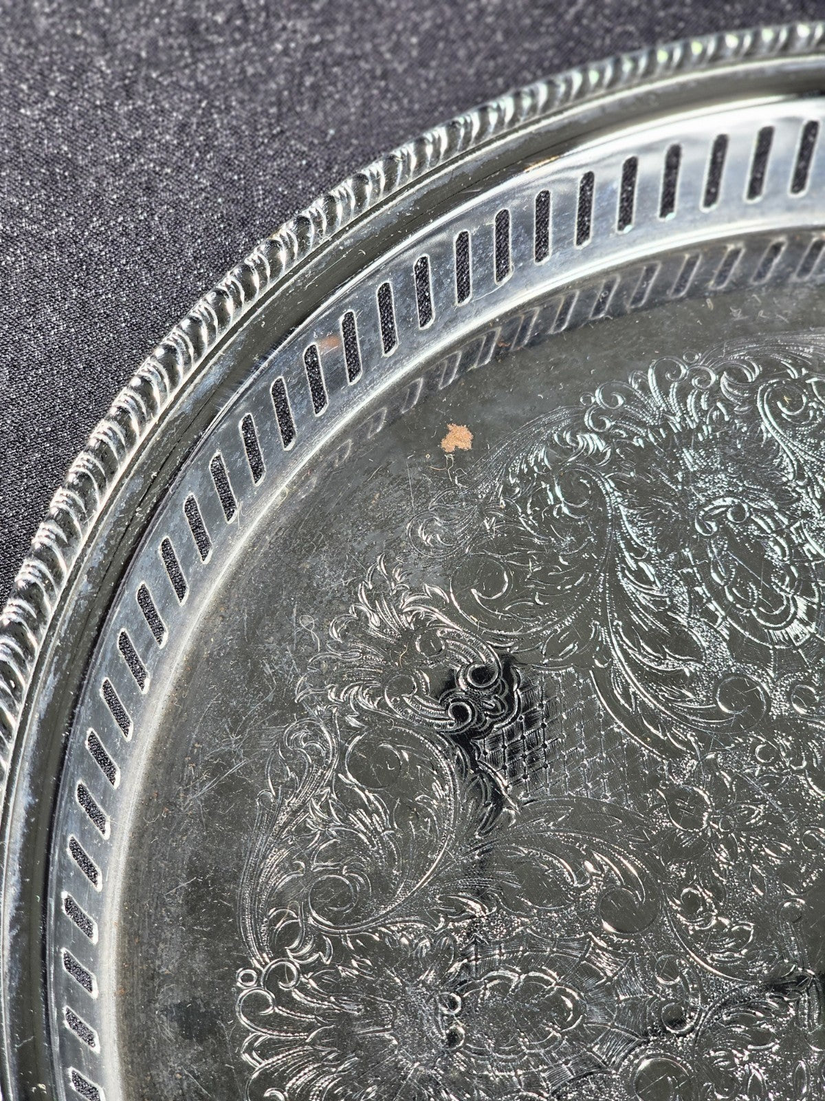 Irvinware Silver Plated Serving Tray 13" Vintage USA