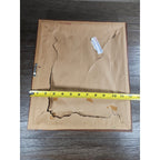 Vintage Framed Winter Landscape Print Signed, Rustic Wood Frame 14x13