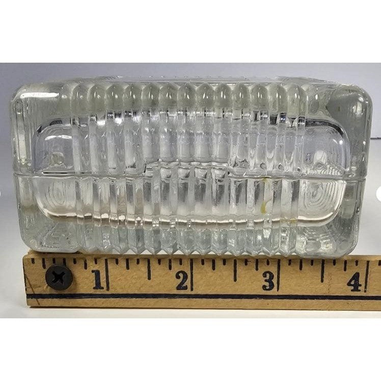 Vintage Crystal Trinket Box 1996 Small Square Jewelry Keepsake Box