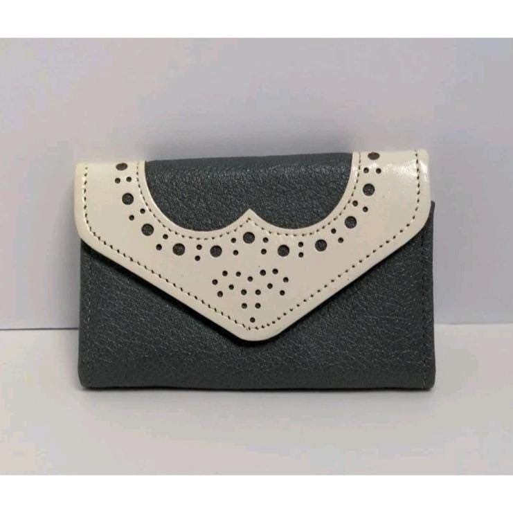 Vintage Princess Gardner Blue White Leather Key Holder Wallet