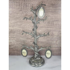 VTG Belk Pewter Rose Bush Family Cameo Photo Holder Display, 11.5" Project Piece