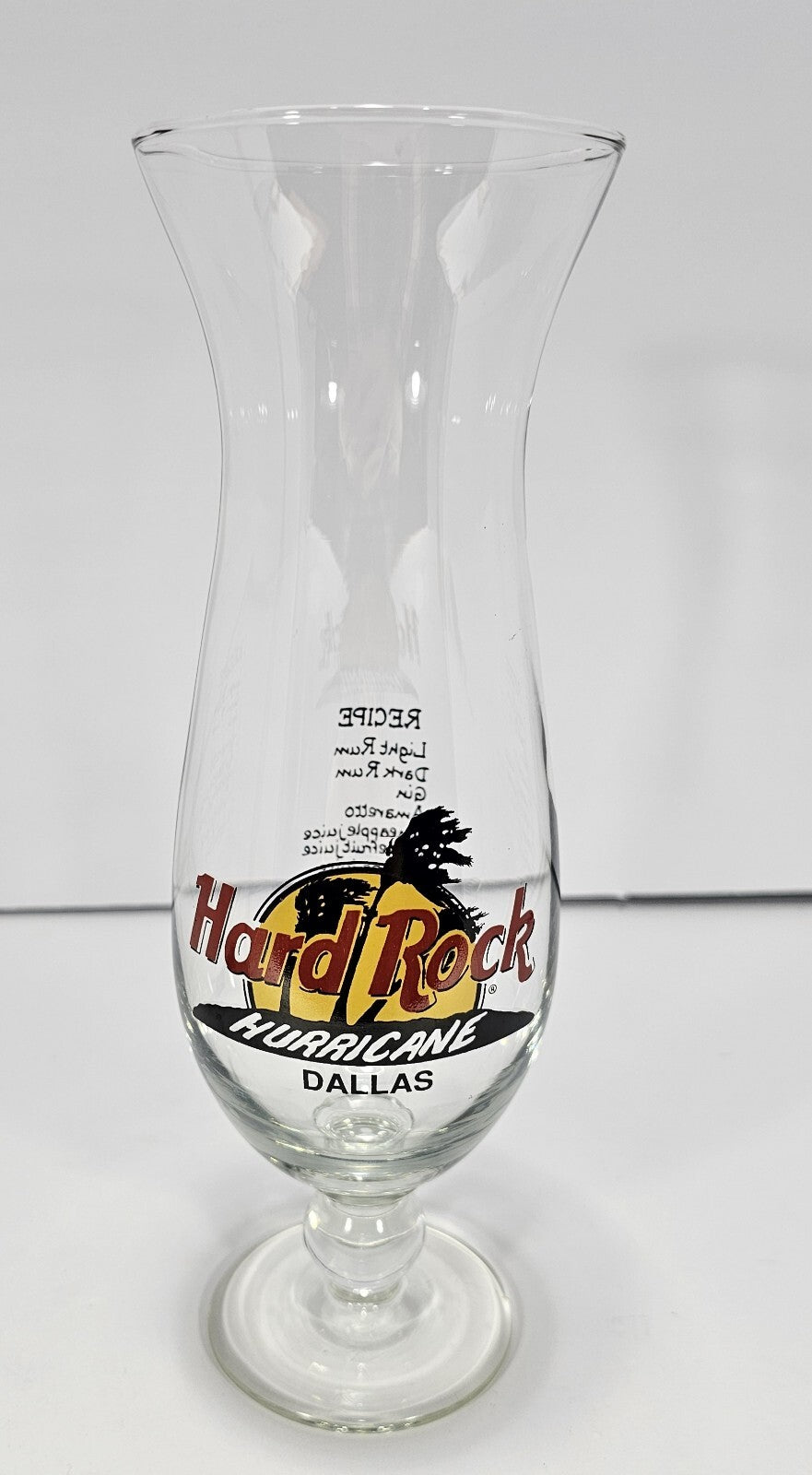 Hard Rock Café Hurricane Glass Dallas 10" Tall