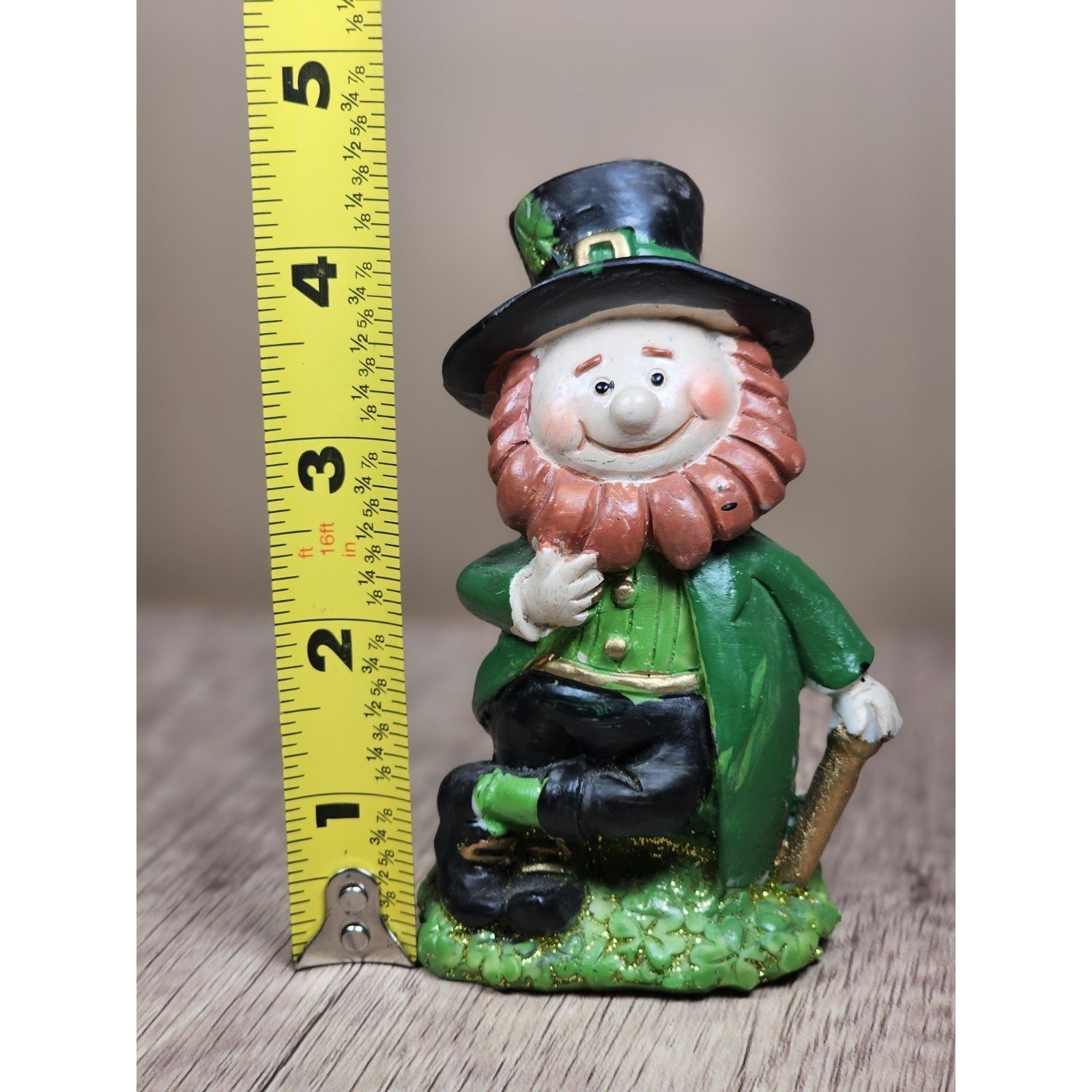 Vintage Leprechaun Pottery Figurine Saint Patrick's Day Decor