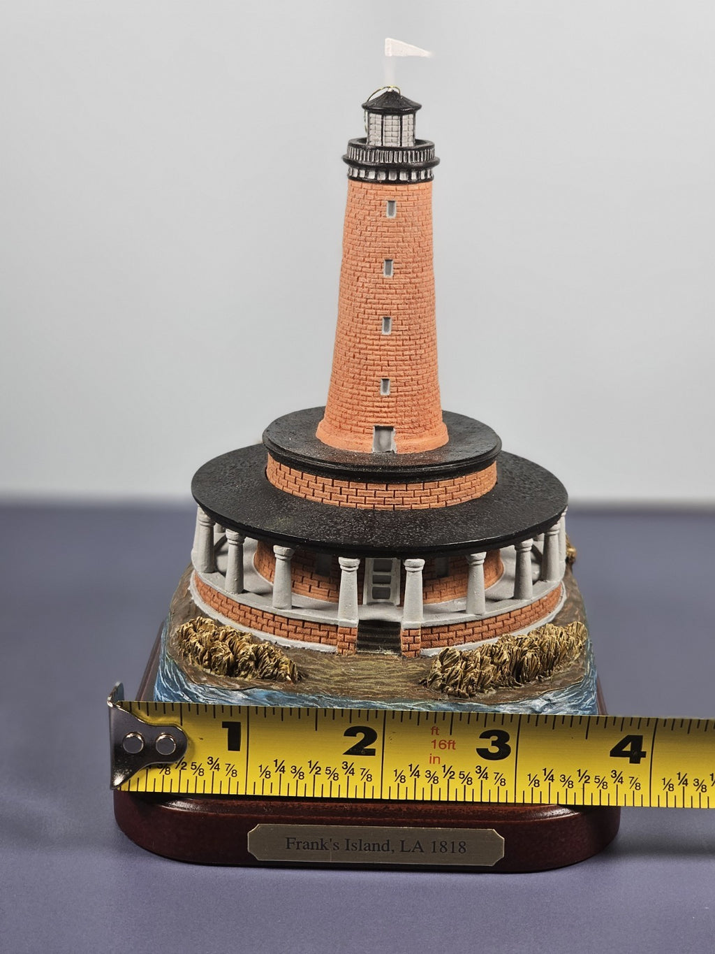 Lefton Lost Lights Franks Island Lighthouse Figurine With Certificate Of Authent