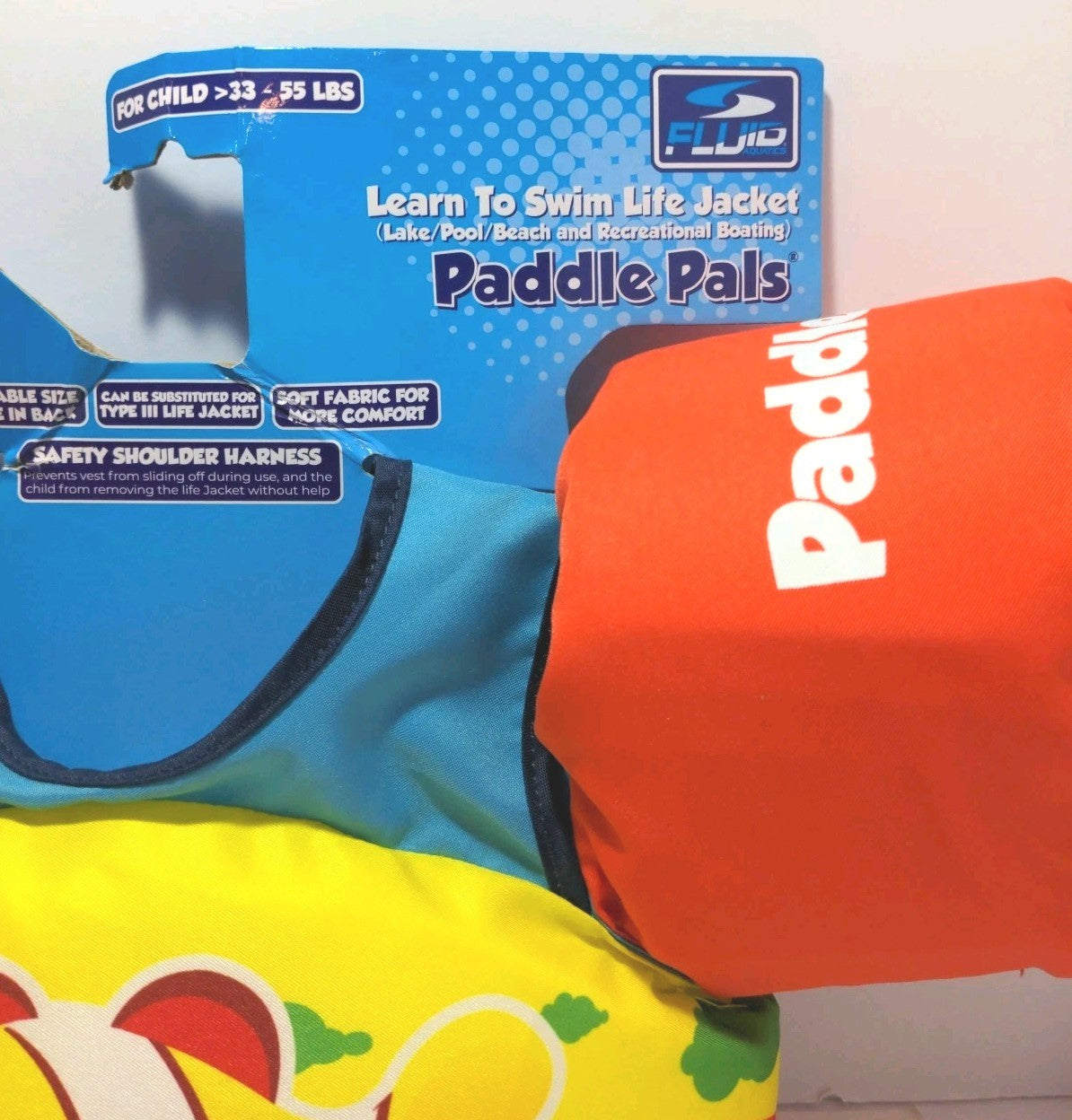 Unisex Fluid Aquatics Child Small Paddle Pals Life Jacket Clown Fish
