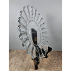 Vintage Clear Pressed Glass Oval Serving Platter Fluted Glass Dish