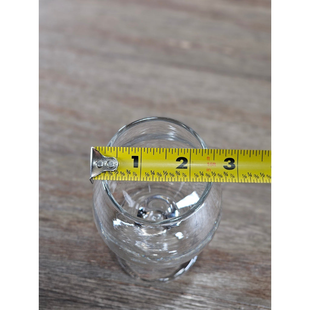 Vintage Stemmed Wine Glass 8.5 Inch Tall Clear Classic Dining Glass