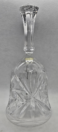 Vintage Crystal clear glass bell - Sun design