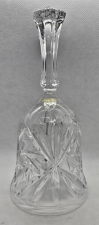 Vintage Crystal clear glass bell - Sun design