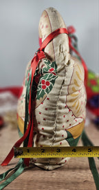 Vintage Handmade Christmas Swans Noel Pillow