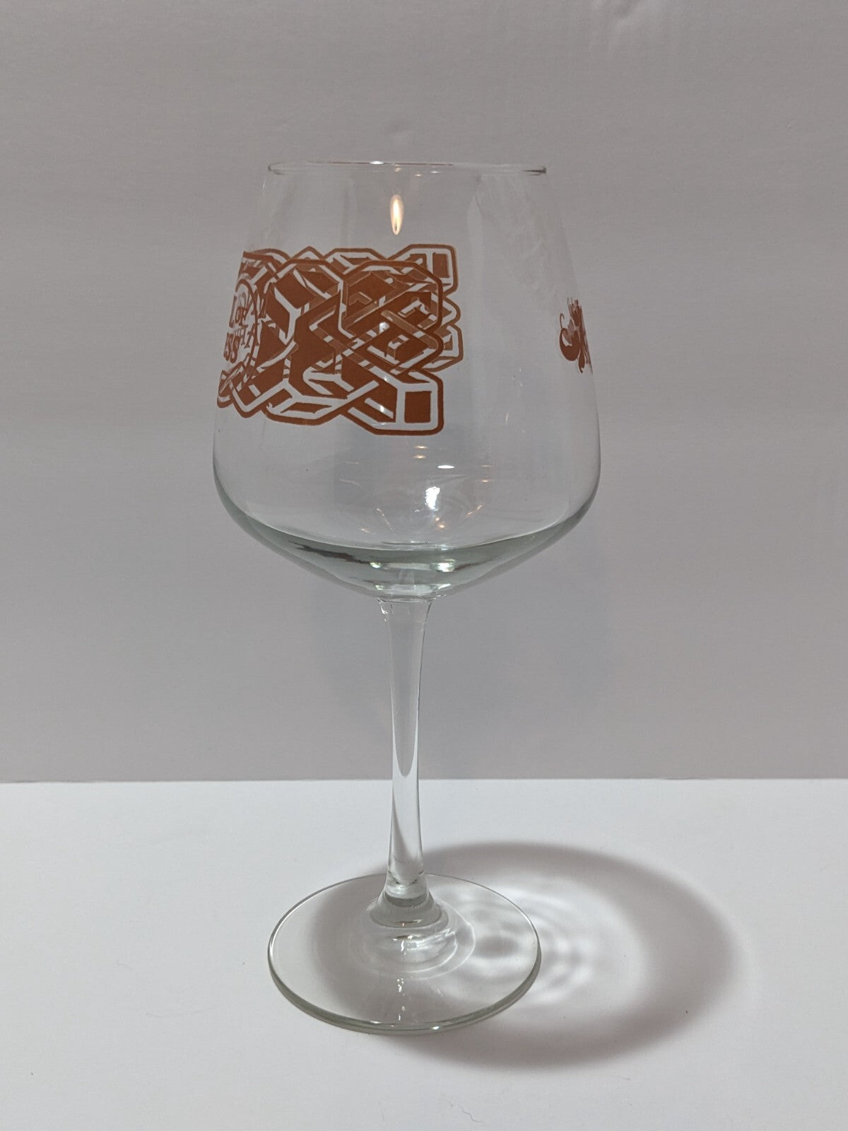 Angel Of Darkness Wine Glass With Celtic Knot Design 8" Tall Stemware For Collec