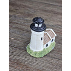 Mini Nautical Lighthouse Figurine Coastal Resin 3 Inch Decor