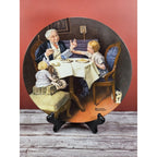Vintage Norman Rockwell Family Dinner Plate 1984 Knowles 8.5" Collector