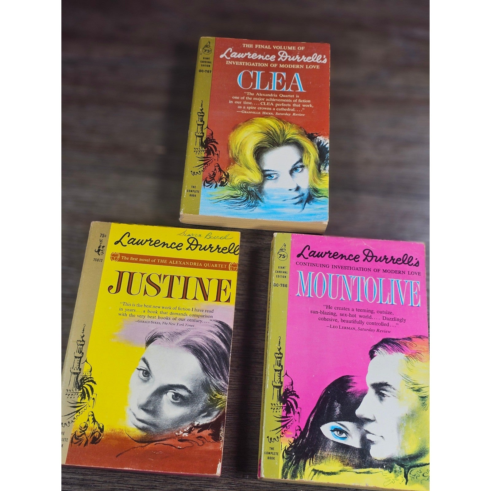 Lawrence Durrell Alexandria Quartet Paperbacks 1961 Vintage Set