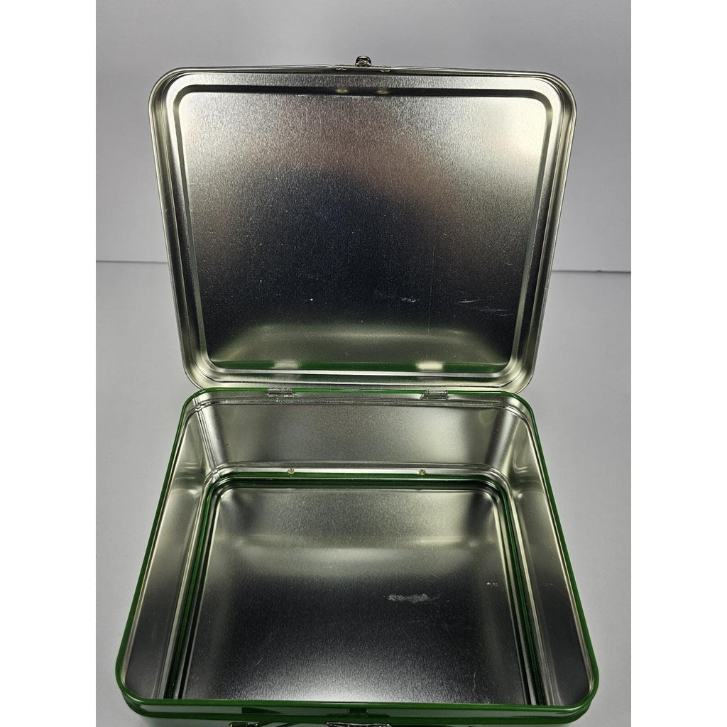 Vintage Moola the Cow Metal Lunch Box Green Blue