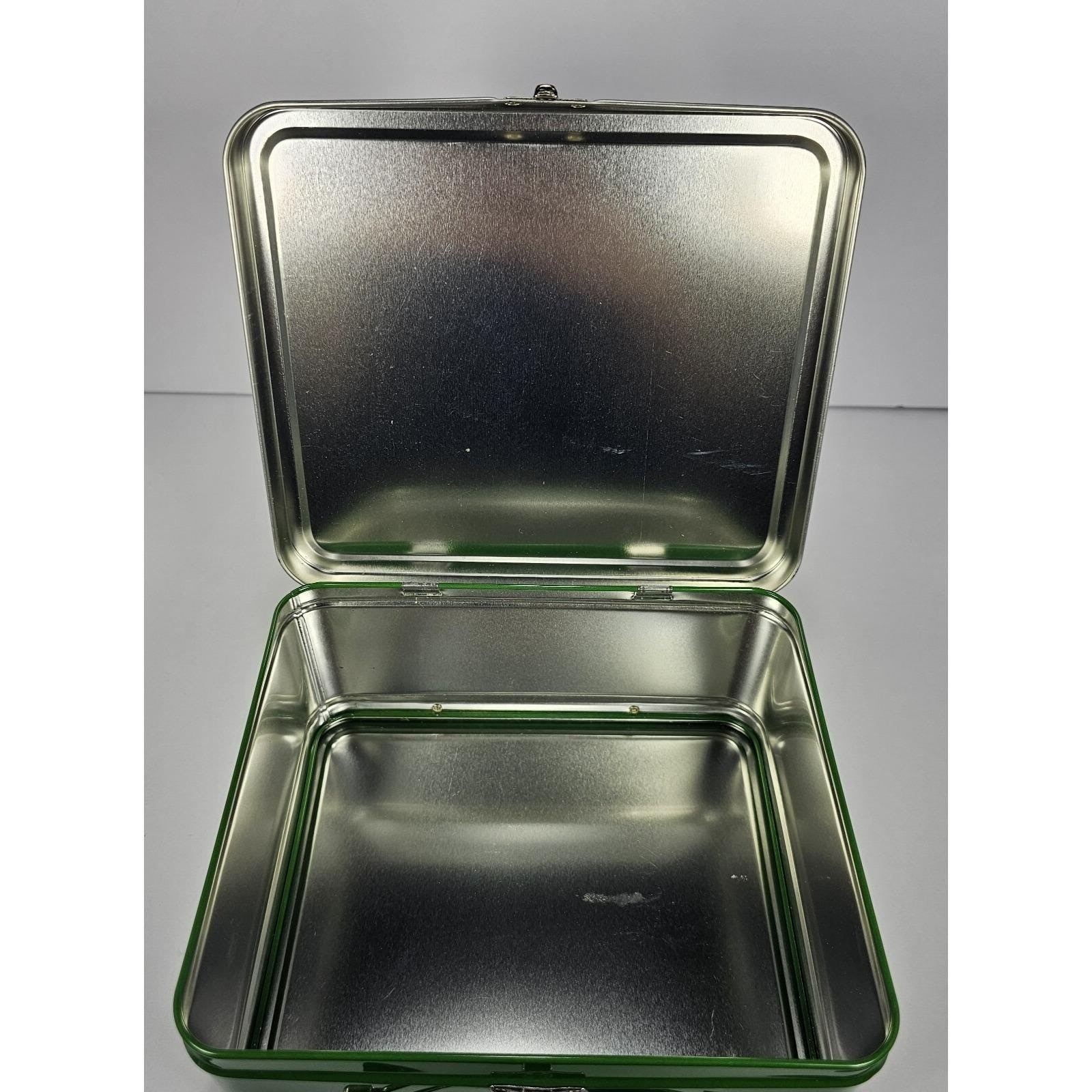 Vintage Moola the Cow Metal Lunch Box Green Blue