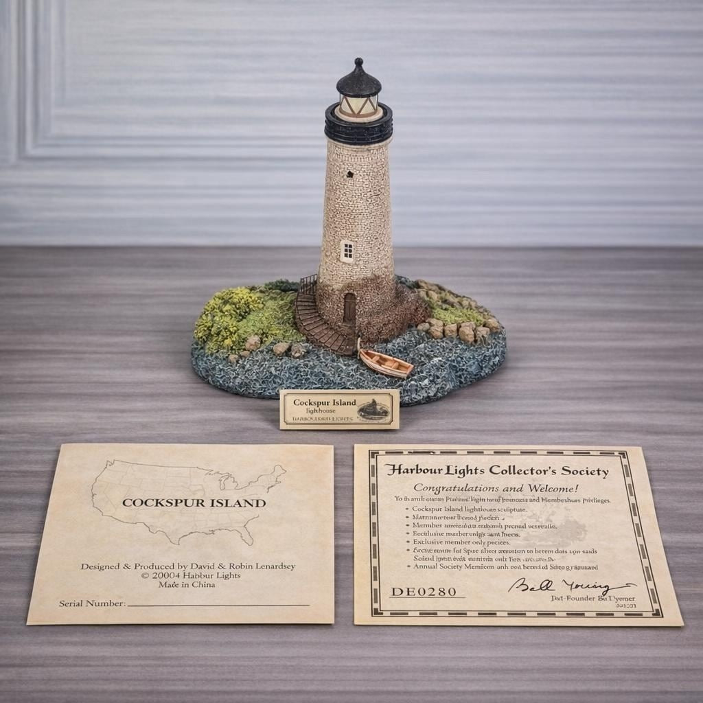 Harbour Lights Cockspur Island Lighthouse #508 w/ COA 1998