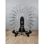 Vintage Clear Pressed Glass Oval Serving Platter Fluted Glass Dish