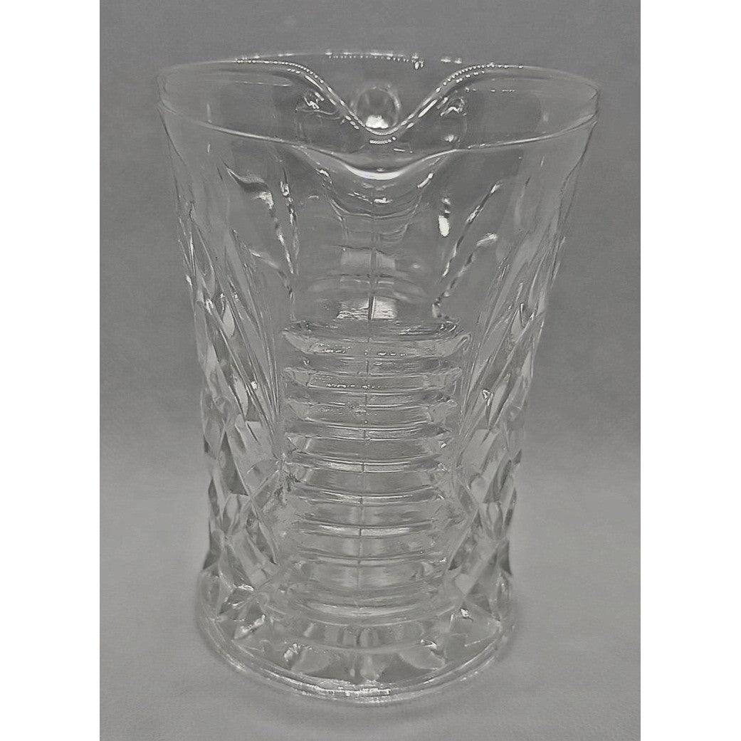 Vintage 5" Tall Anchor Hocking Pressed Pineapple Glass Creamer Pitcher 1960s