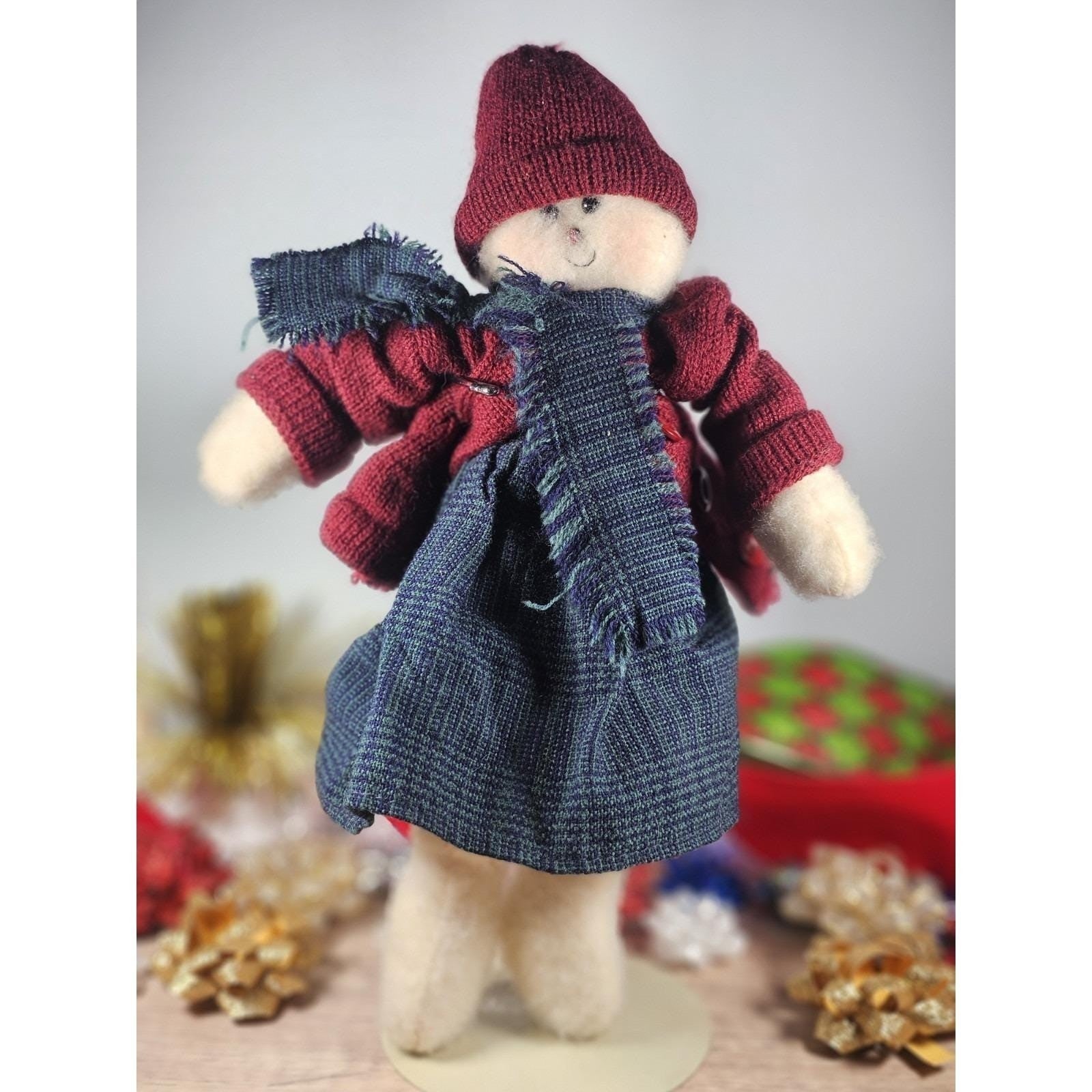 Vintage Snowman Plush Figure Crazy Mountain Imports 11 Inch