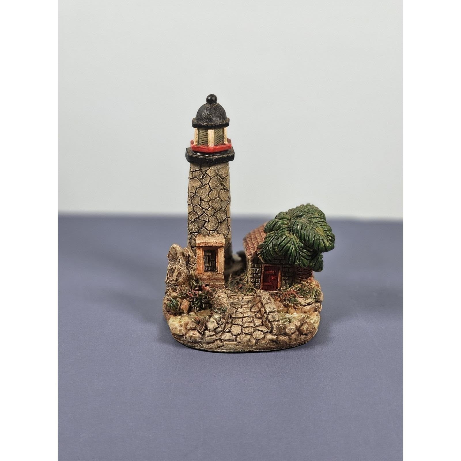 Ks Collection Lighthouse Figurine Palm Tree Cottage 1990s