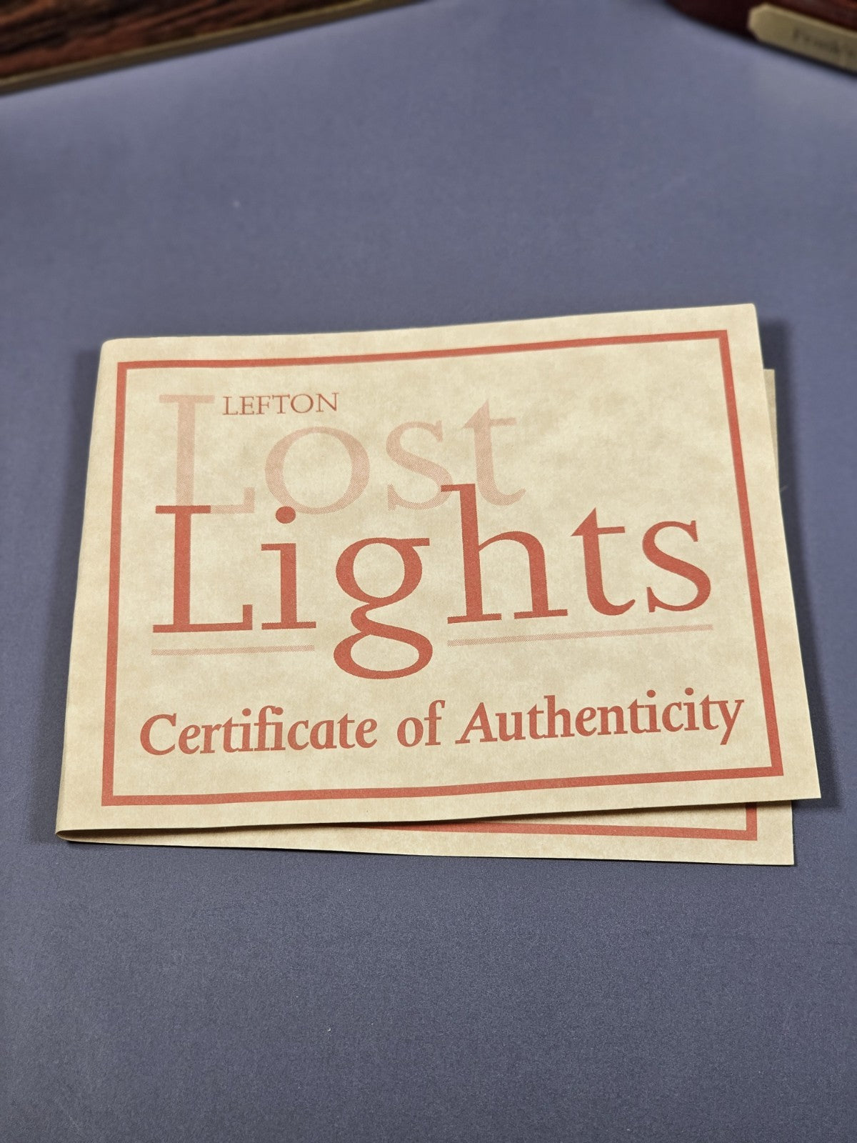 Lefton Lost Lights Franks Island Lighthouse Figurine With Certificate Of Authent