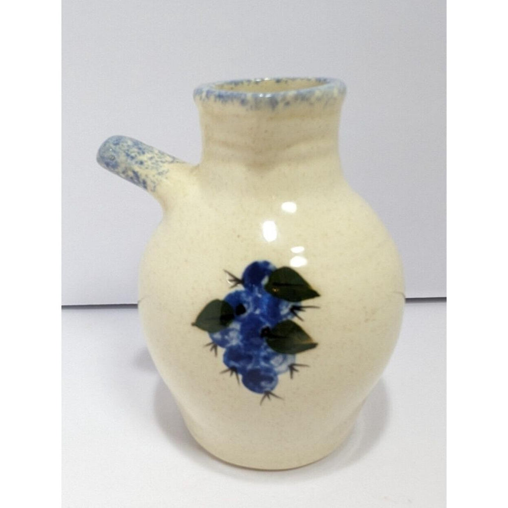 Stoneware Vase Blueberry Design Rustic Ceramic Vase