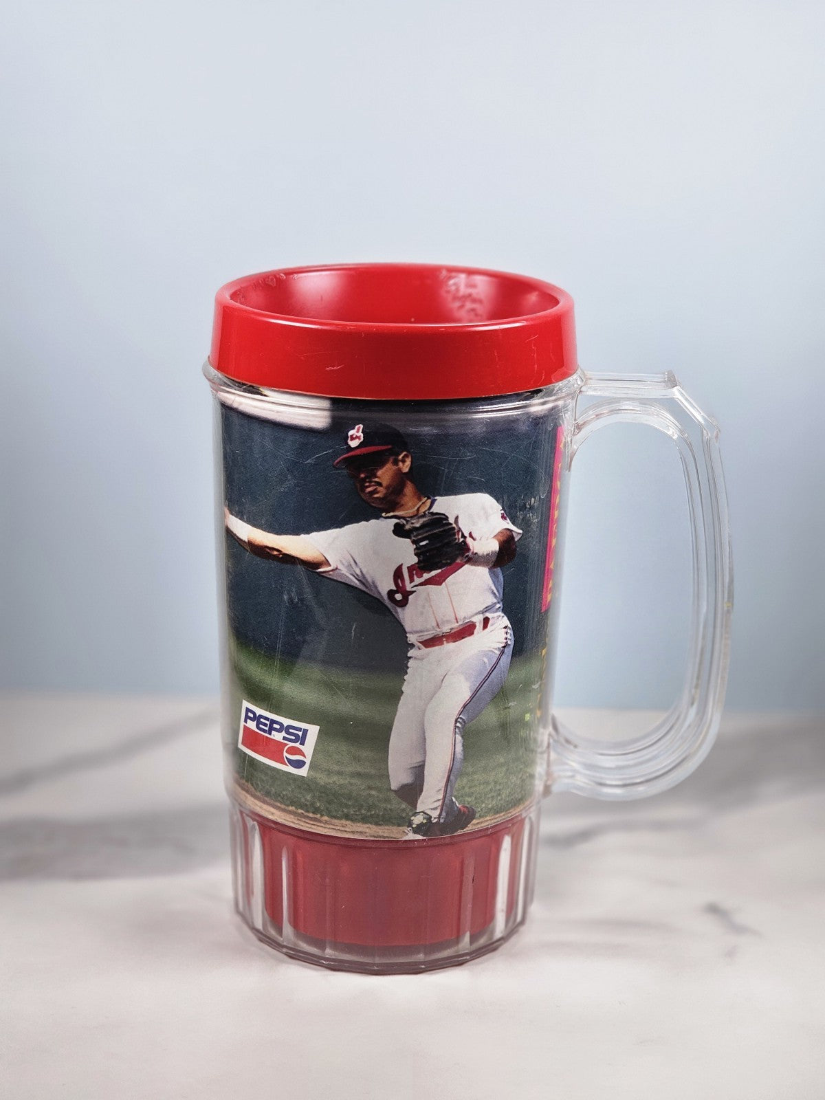 Vintage Cleveland Indians Carlos Baerga #9 Pepsi Mug