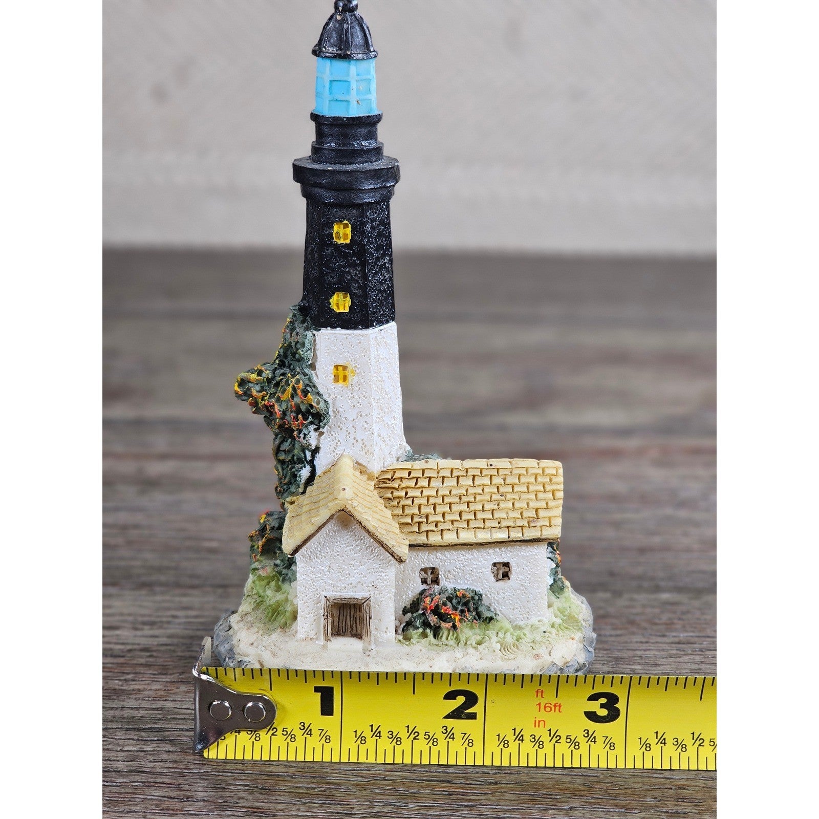 Vintage Lighthouse Figurine Coastal Nautical Resin Decor Mini Lighthouse