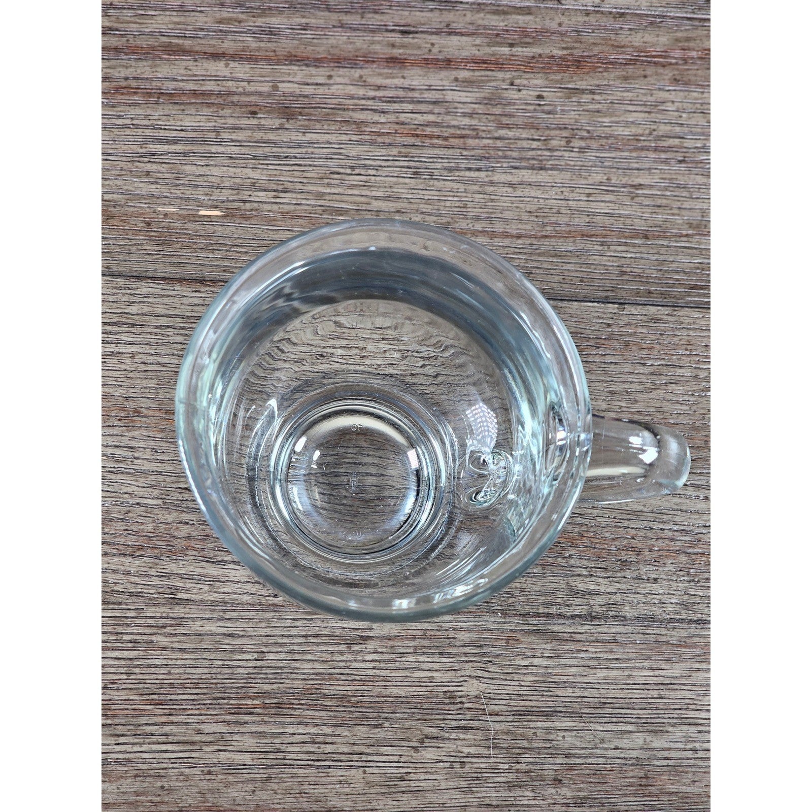 Vintage Anchor Clear Glass Footed Mug USA Made Coffee Tea Cup