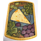 Vintage Joie de Vivre Cheese Board Grapes Resin Serving Tray 8x5