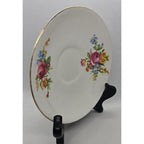 Vintage Clare Bone China Saucer Floral Gold Rim England 5.5