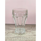 Vintage Crisa Paneled Glass Tumbler Clear Mid Century Drinkware 4 5/8"