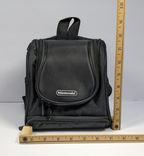 Nintendo DS Gameboy Small Backpack Carrying Case Black Zippered Game Bag