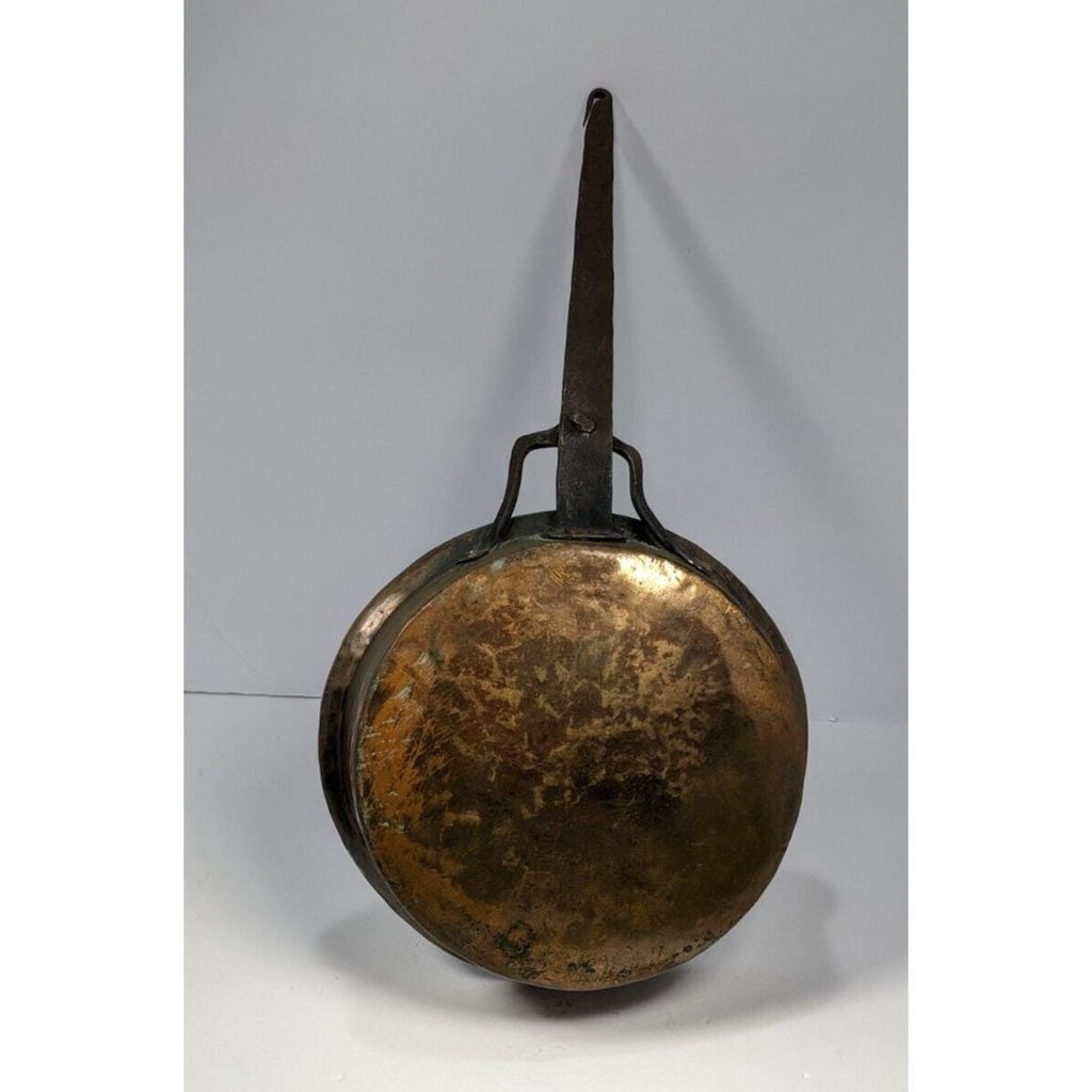 Vintage Copper Saute Pan French Style Copper Pan Wrought Iron Handle