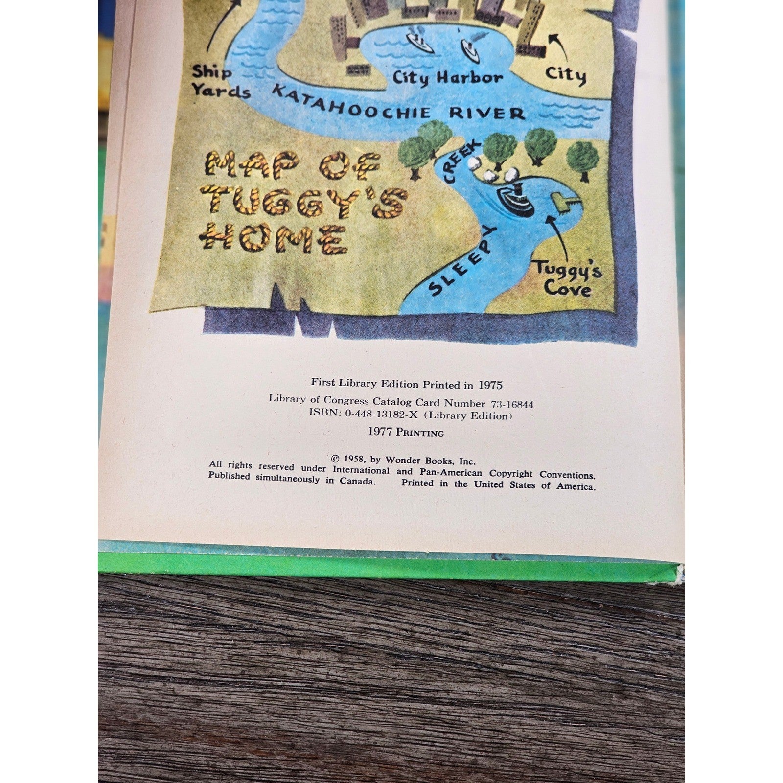 Tuggy the Tugboat 1975 Library Ed Wonder Books HC Used