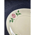 Vintage Floral Oval Serving Platter Yellow Pink Rose Ceramic 16x12